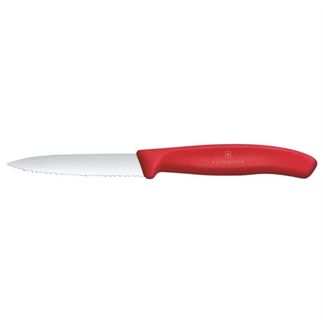 Victorinox Swiss Classic Paring Knife Wavy Pointed Tip Red 19cm