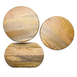 Olympia Mango Wood Rounded Rectangular Display Stand with Legs 350x220mm