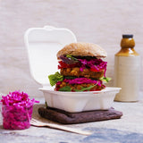 Vegware Nourish Moulded Fibre Burger Boxes 6" (500 Pack)