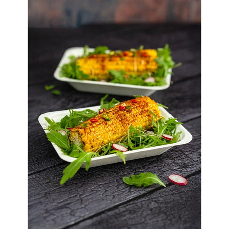 Vegware Nourish Moulded Fibre Chip Trays 16oz (500 Pack)