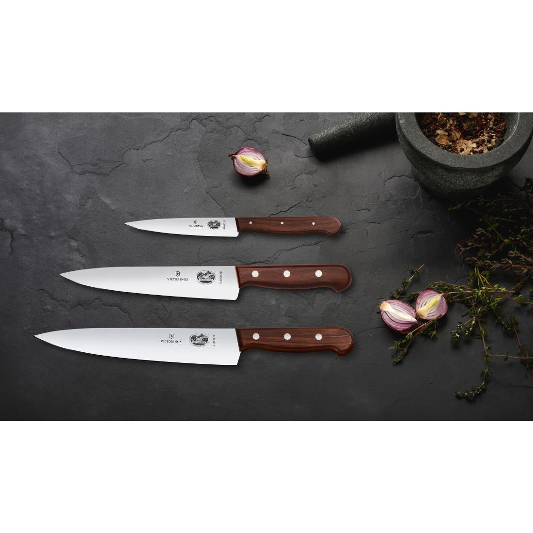Victorinox Wood 3-Piece Chef's Knife Set