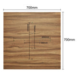 Bolero Beaufort Pre-Drilled Square Table Top 700mm