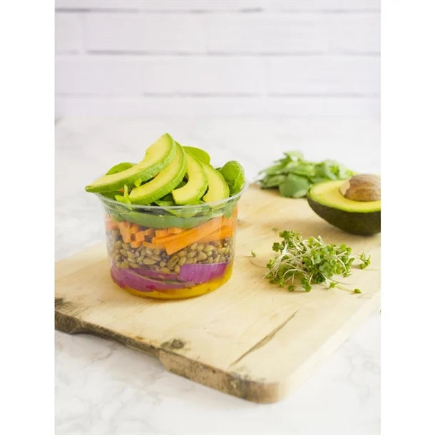 Vegware Round PLA Deli Pots 455ml (500 Pack)