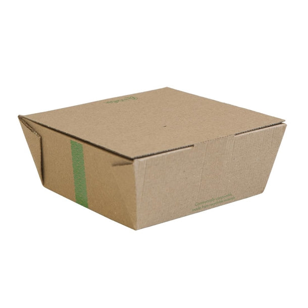 Vegware Microflute Hinged Hot Boxes 6x6" (210 Pack)