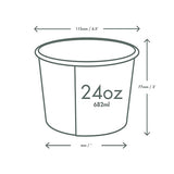 Vegware Soup Containers Green Tree 115-Series 682ml (500 Pack)