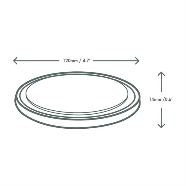 Vegware Round PLA Deli Pot Lids - Fits 8-32oz Pots (500 Pack)