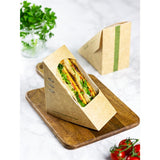 Vegware Deepfill Sandwich Wedges Kraft 75mm (500 Pack)