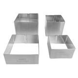 Nisbets Essentials Mousse Squares St/St (Set 4)