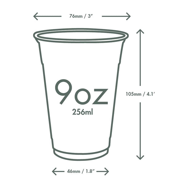 Vegware PLA Cold Cups 76-Series 256ml (1000 Pack)