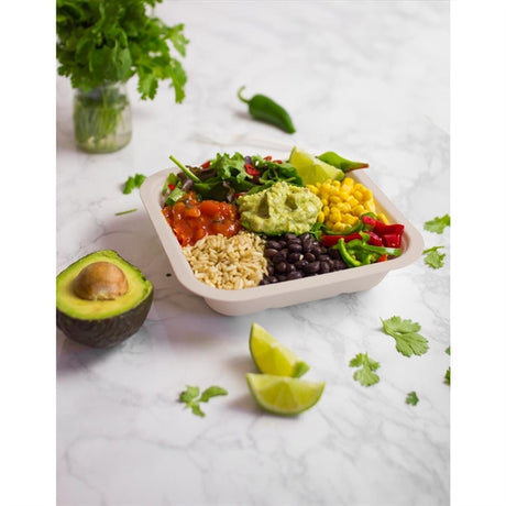 Vegware Gourmet Bagasse Bases Size 4 Natural 650ml (600 Pack)