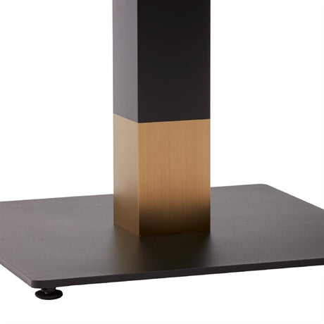 Boston Sleek Small Square Coffee Table Base Black & Gold