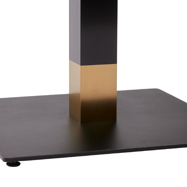 Boston Sleek Large Square Coffee Table Base Black & Gold