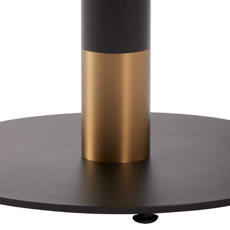 Boston Sleek Small Round Coffee Table Base Black & Gold