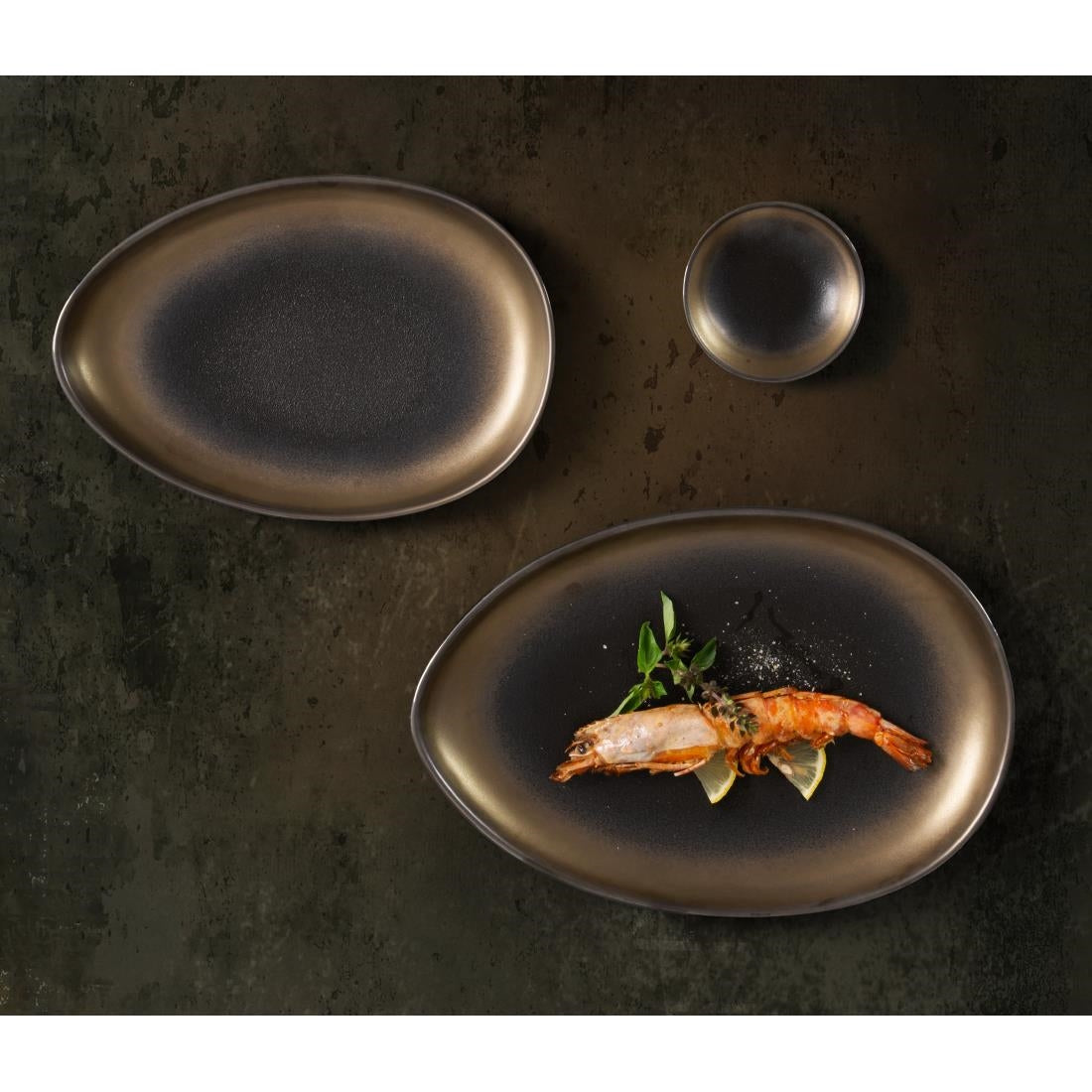 Olympia Ochre Teardrop Plates 257x180mm (6 Pack)