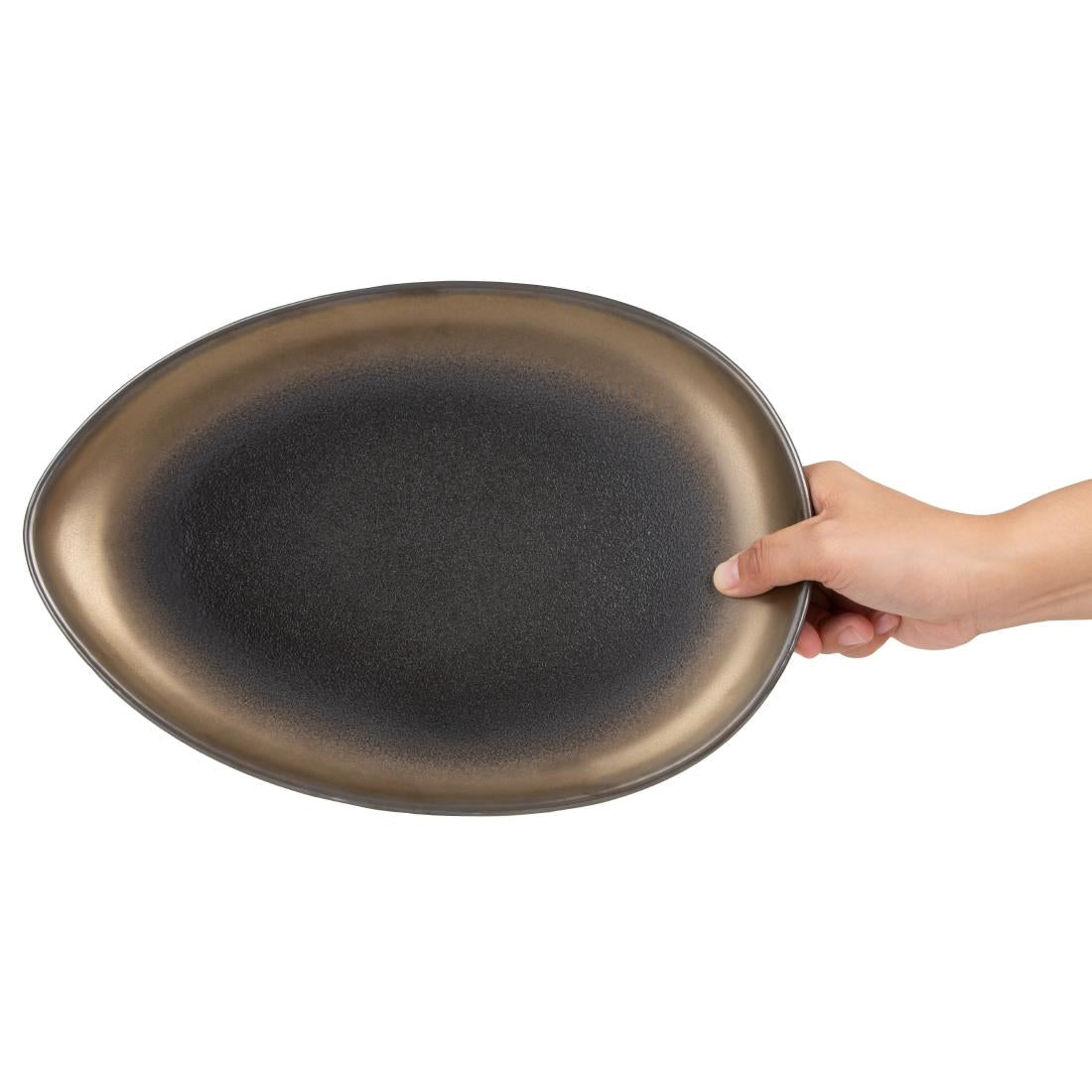 Olympia Ochre Teardrop Plate - 310x210x33mm (Box 4)