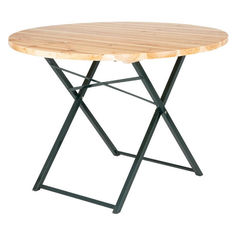 Bolero German Beer Bench and Round Table Set 1670x460mm