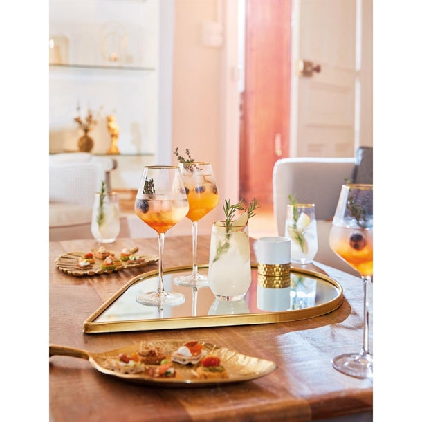 Cristal d'Arques Ultime Gold Band Wine Glasses 380ml (8 Pack)