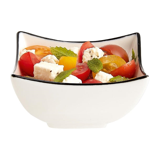 Arcoroc Appetizer Ludico Deep Square Bowls Black Line 90mm (24 Pack)