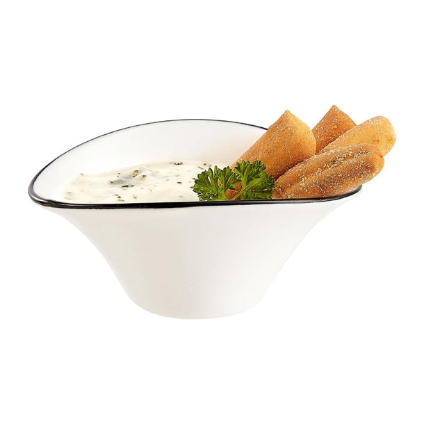 Arcoroc Appetizer Ludico Deep Bowls Black Line 100mm (24 Pack)