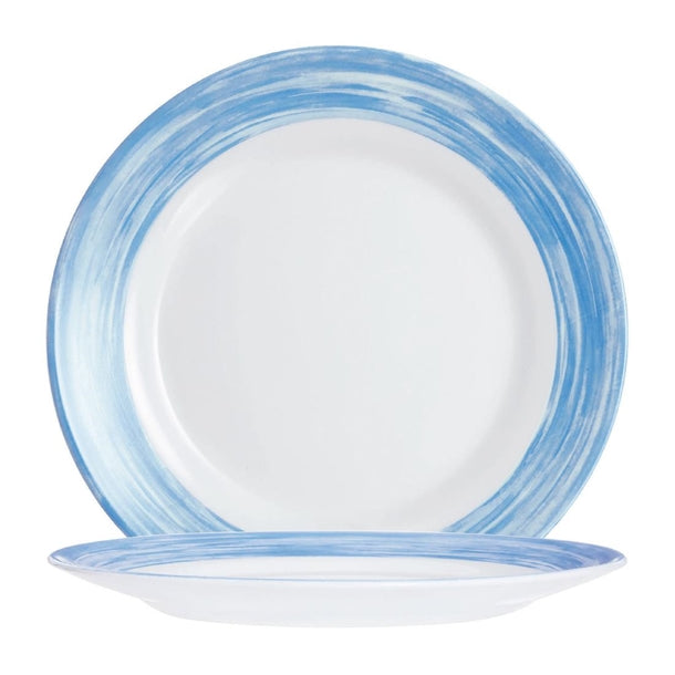 Arcoroc Brush Plates Blue 252mm (12 Pack)