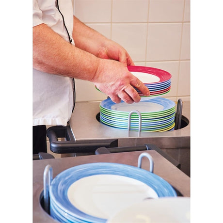 Arcoroc Brush Soup Plates Blue 225mm (12 Pack)