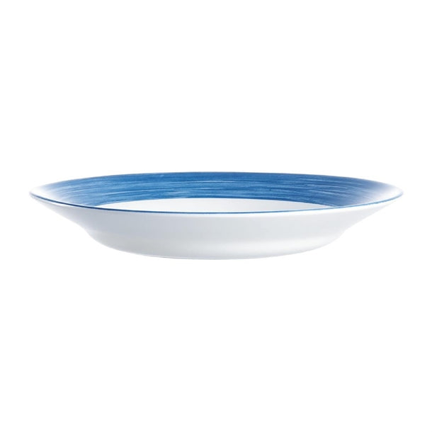 Arcoroc Brush Soup Plates Blue Jean 225mm (12 Pack)