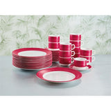 Arcoroc Brush Plates Cherry Red 252mm (12 Pack)