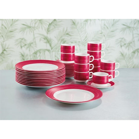 Arcoroc Brush Plates Cherry Red 252mm (12 Pack)