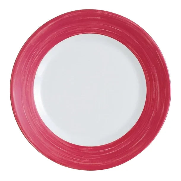 Arcoroc Brush Soup Plates Cherry Red 225mm (12 Pack)
