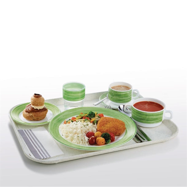Arcoroc Brush Dessert Plates Green 195mm (12 Pack)