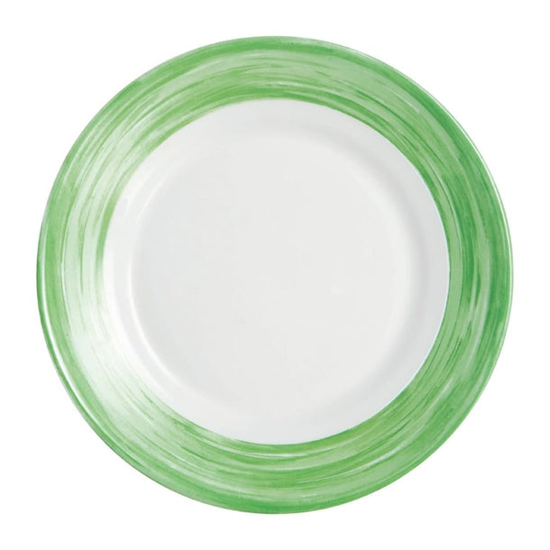Arcoroc Brush Dessert Plates Green 195mm (12 Pack)