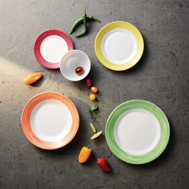 Arcoroc Brush Plates Green 235mm (24 Pack)