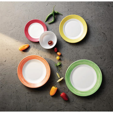 Arcoroc Brush Plates Green 252mm (12 Pack)