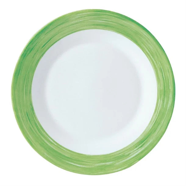 Arcoroc Brush Plates Green 252mm (12 Pack)