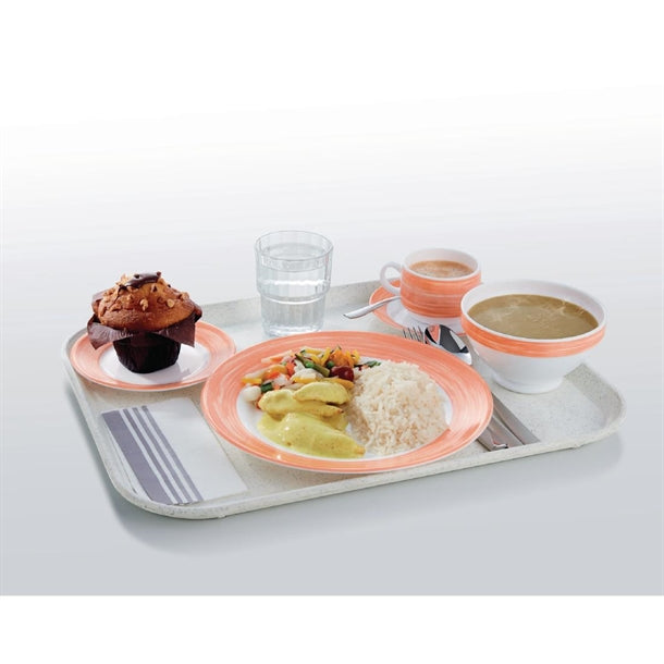 Arcoroc Brush Plates Orange 252mm (12 Pack)