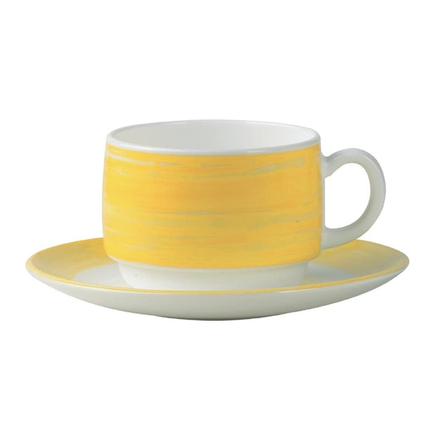 Arcoroc Brush Cups Yellow 190ml (48 Pack)