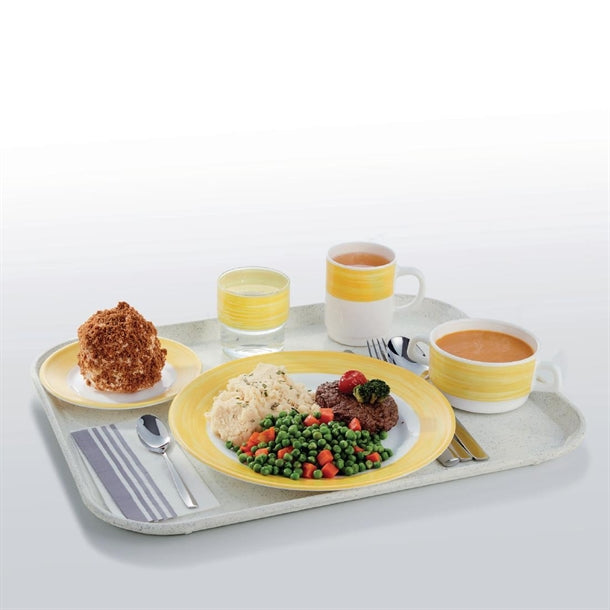 Arcoroc Brush Dinner Plates Yellow 252mm (12 Pack)