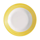 Arcoroc Brush Soup Plates Yellow 225mm (12 Pack)