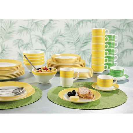 Arcoroc Brush Soup Plates Yellow 225mm (12 Pack)