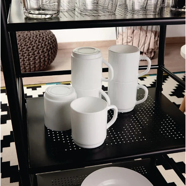 Luminarc Bock Stackable Mugs White 290ml (36 Pack)