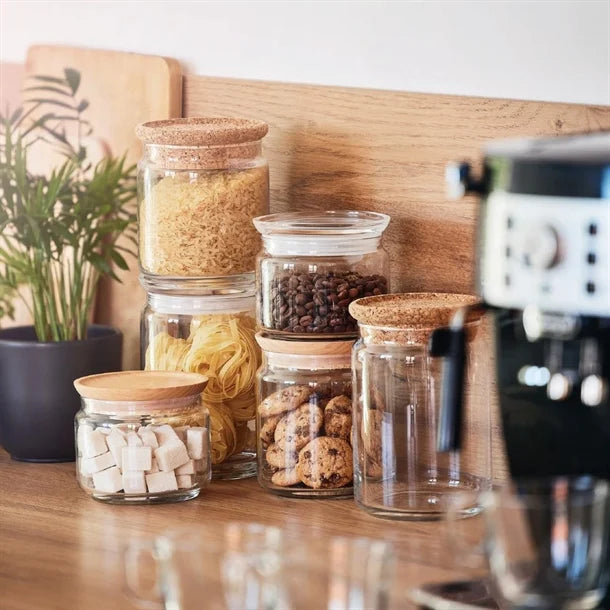 Luminarc Pure Jars & Wood Lids 500ml (6 Pack)