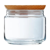 Luminarc Pure Jars & Wood Lids 500ml (6 Pack)