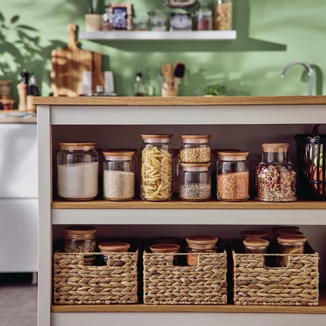 Luminarc Pure Jars & Wood Lids 1.5Ltr (6 Pack)