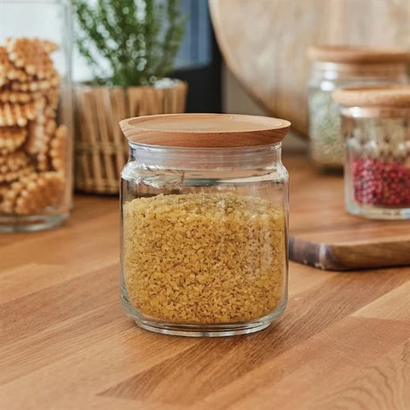 Luminarc Pure Jars & Wood Lids 750ml (6 Pack)