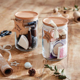 Luminarc Pure Jars & Wood Lids 1Ltr (6 Pack)