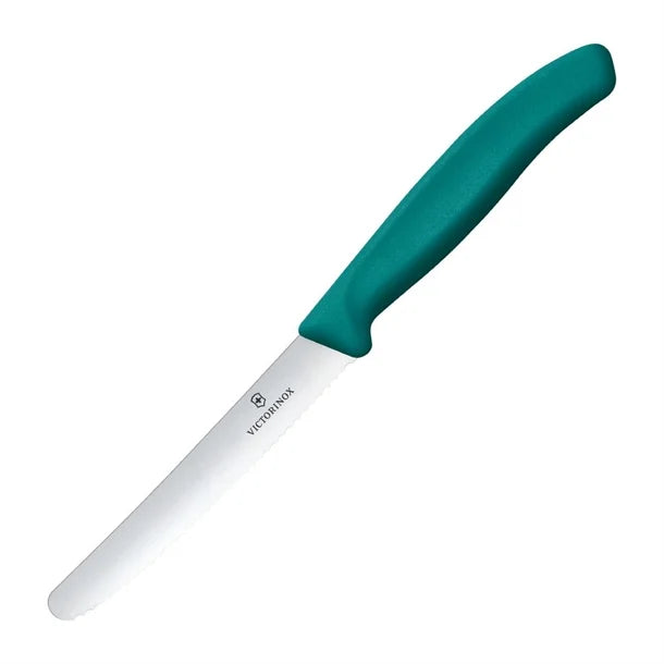 Victorinox Swiss Classic Tomato/Table Knife Wavy Edge Green 11cm