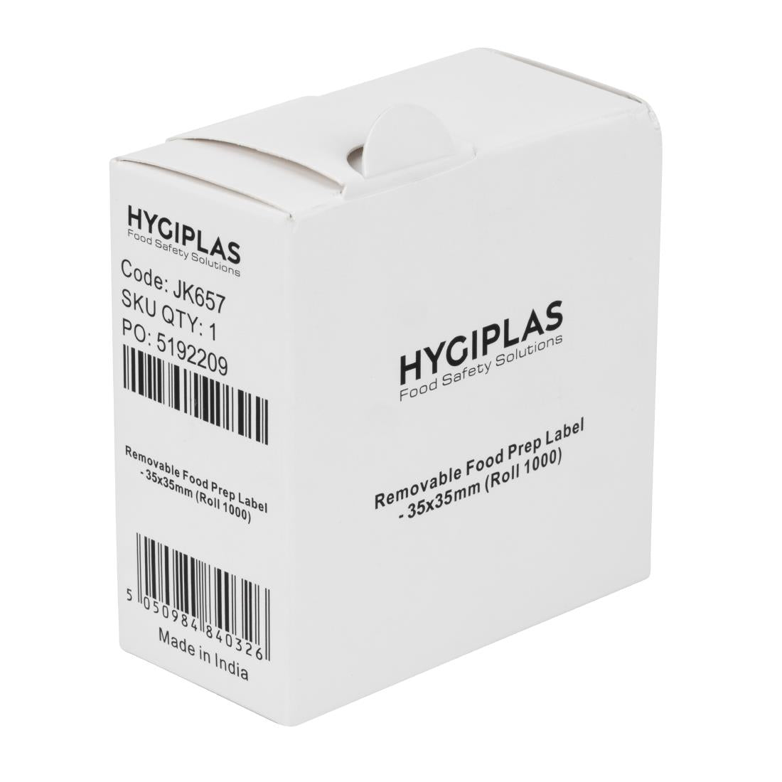Hygiplas Removable Food Prep Labels 35x35mm (1000 Pack)