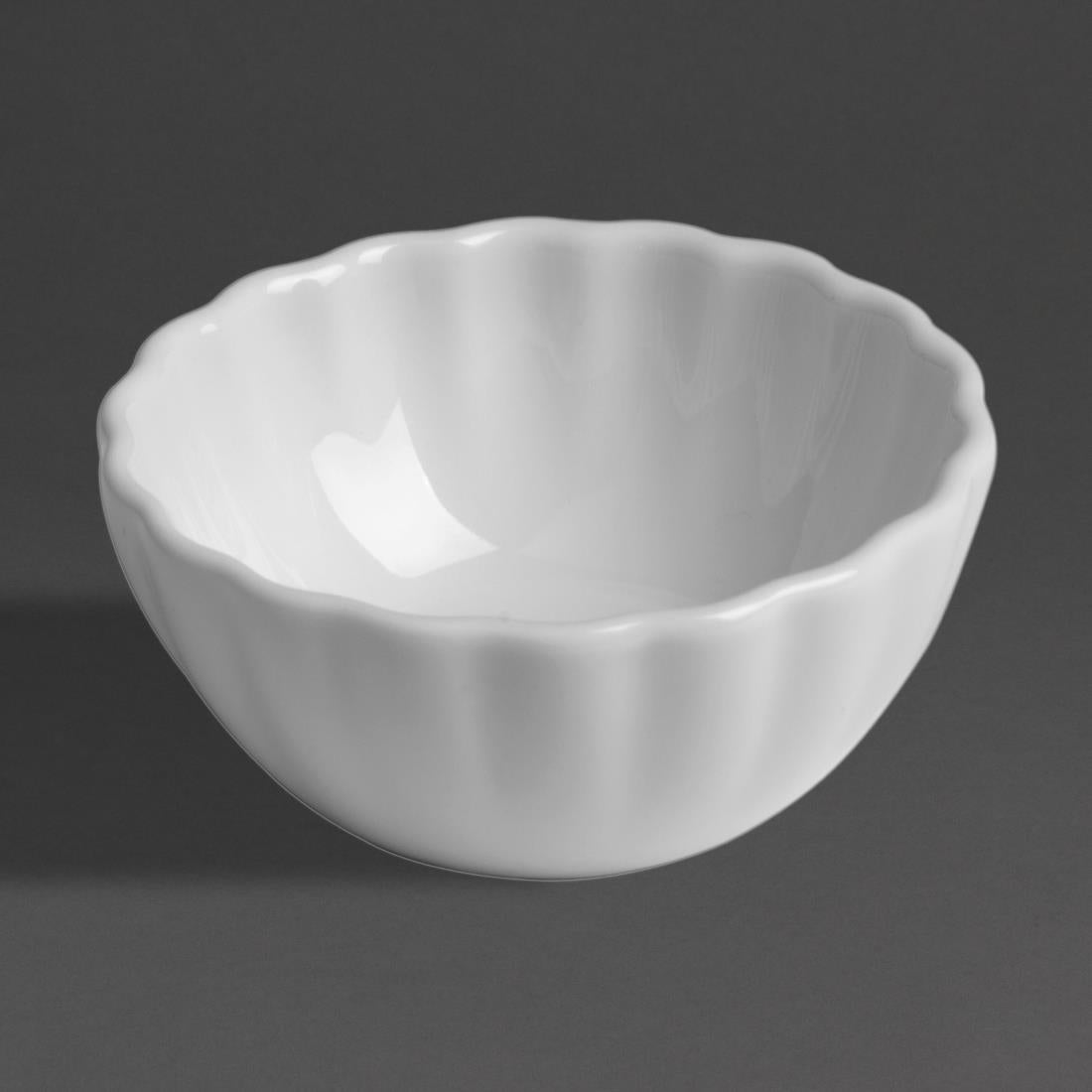 Olympia Bloom Scalloped Dipping Dishes White 75mm (12 Pack)