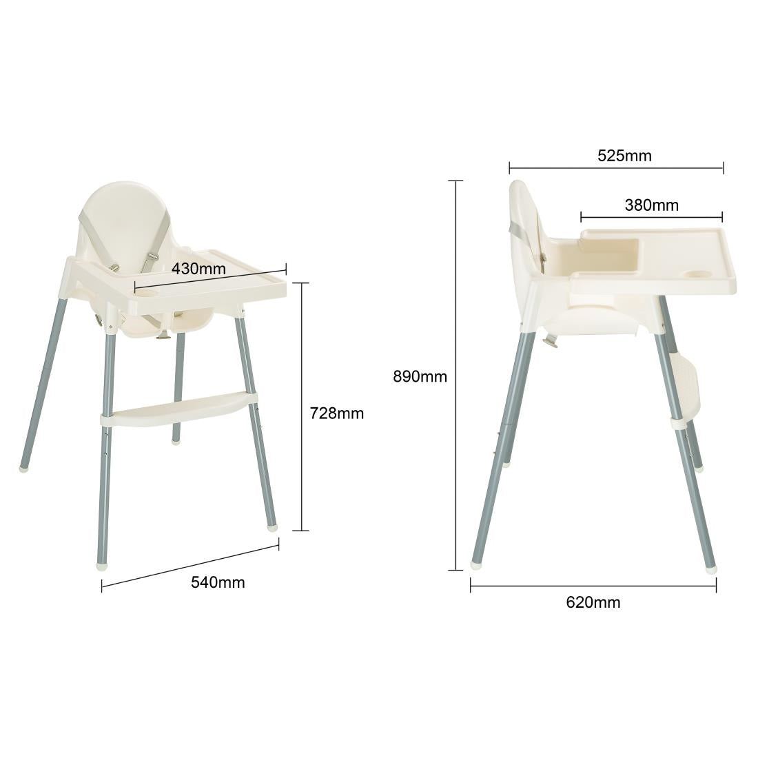 Bolero High Chair White