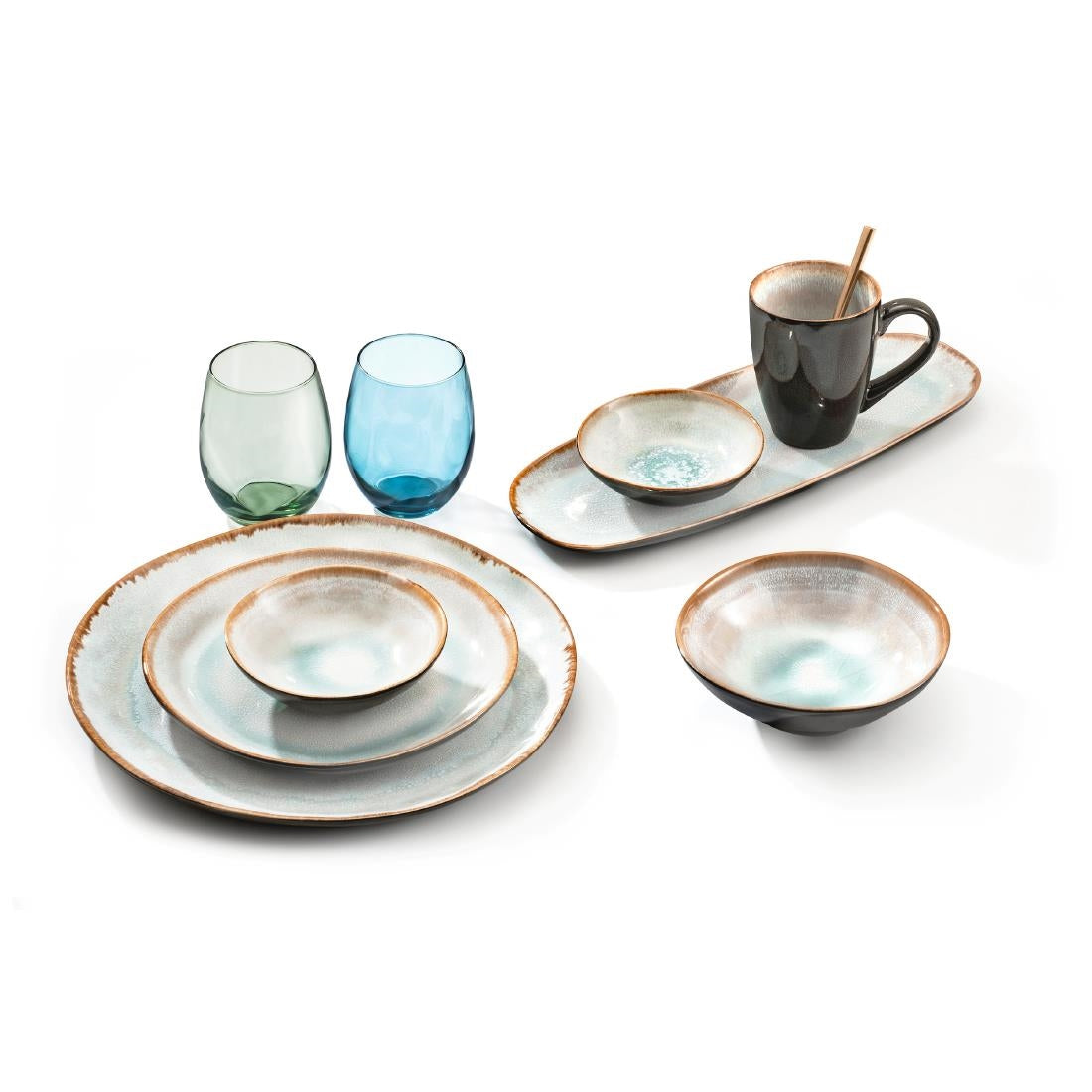 Amefa Médard De Noblat Shadow Aqua Plates 205mm (6 Pack)